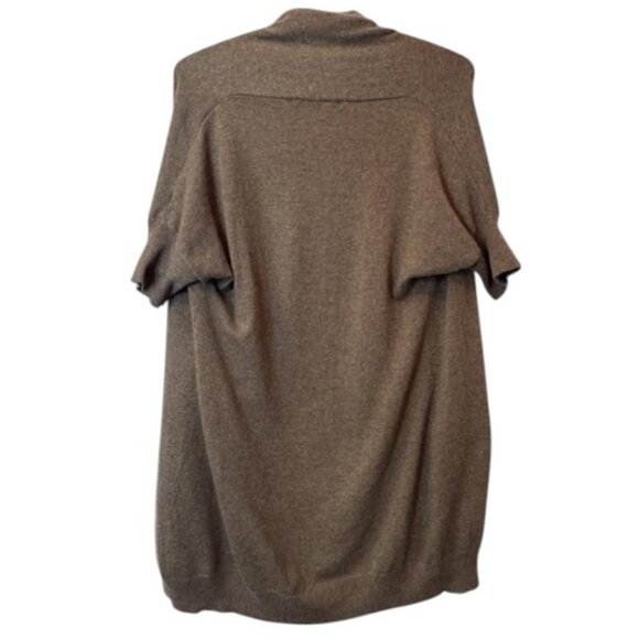 BCBGMaxAzria grey longline open-front cardigan size M - Picture 2 of 3